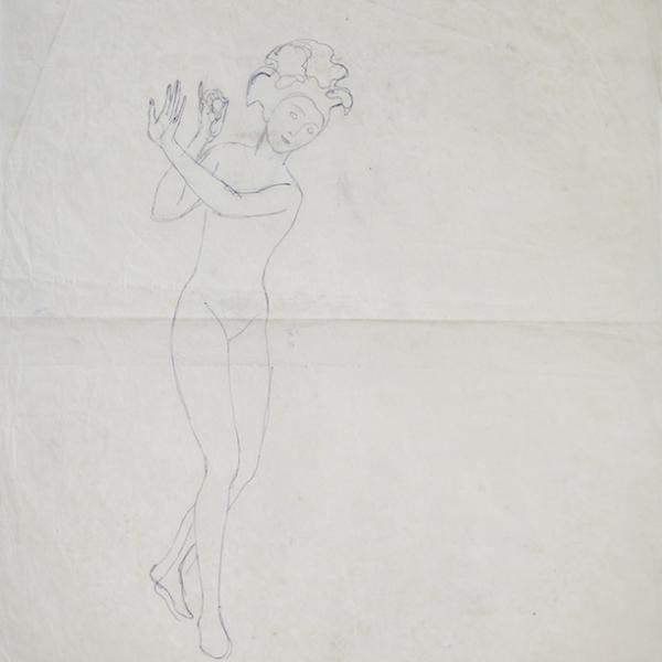 Figura femenina con máscara